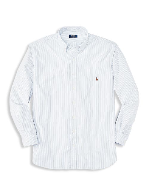Polo Ralph Lauren Striped Oxford Sport Shirt In Blue White