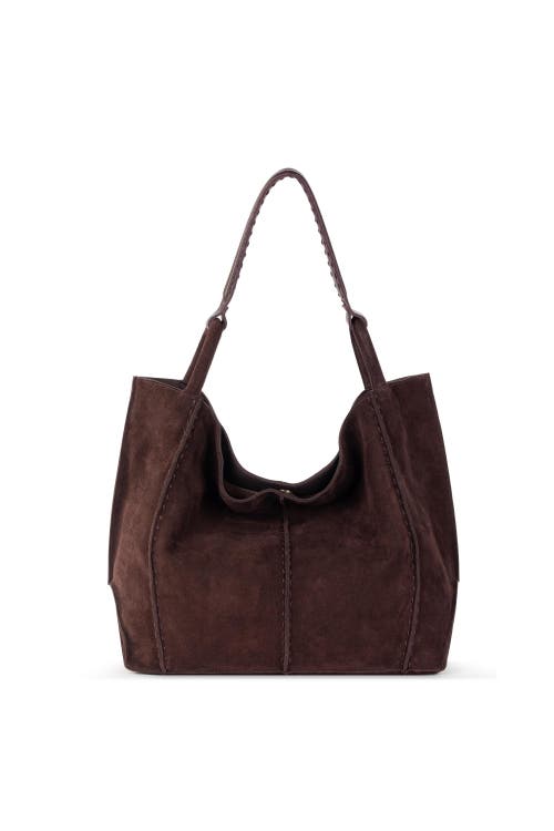 Shop The Sak Los Feliz Large Tote Bag In Mahogany Suede