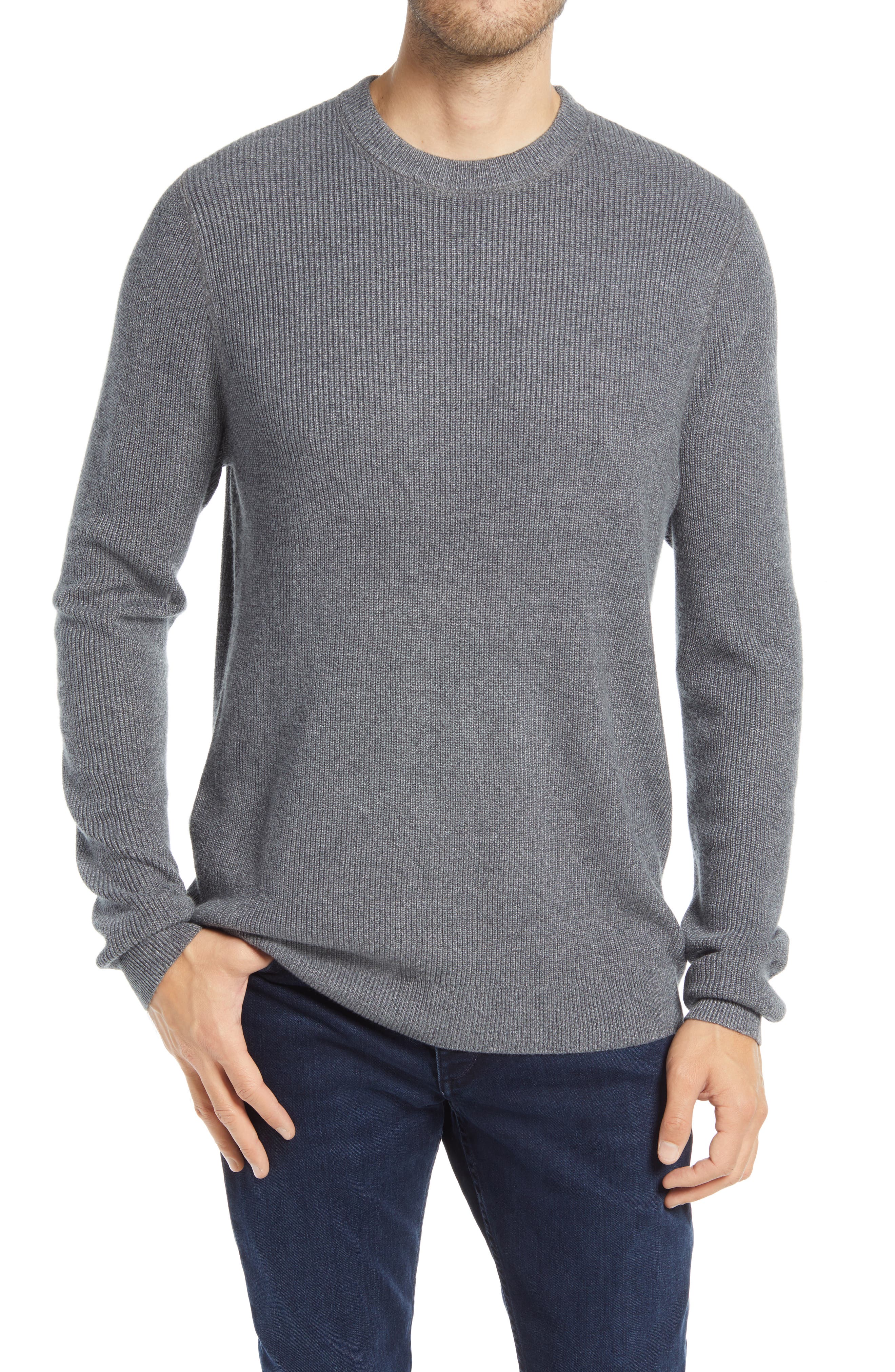 marled crew neck sweater