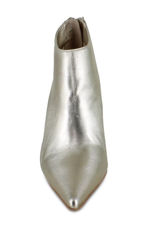 Zigi Elina Pointed Toe Bootie In Gold Leather