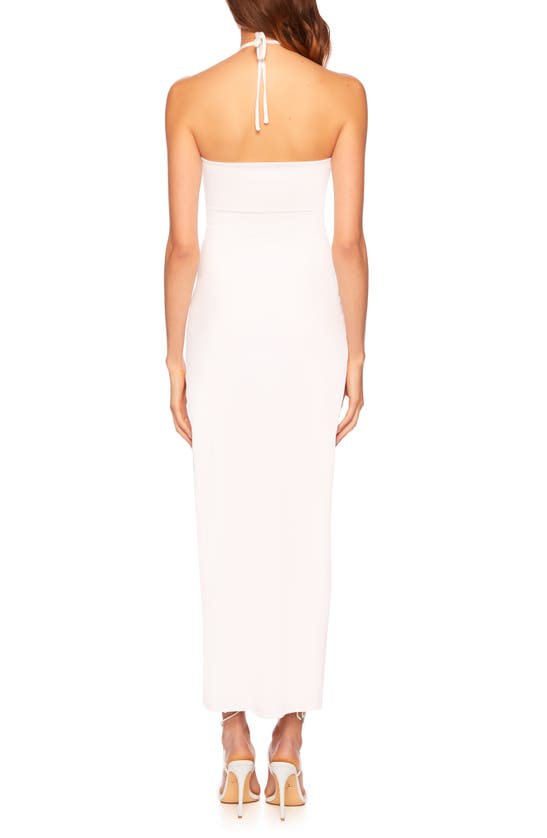 Shop Susana Monaco Ring Front Halter Maxi Dress In Sugar