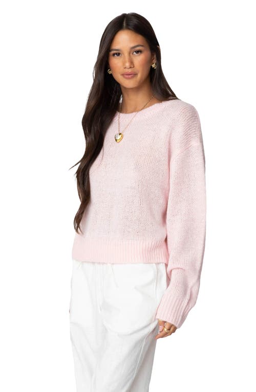 Edikted Kyrah Oversized Knit Sweater In Light-pink