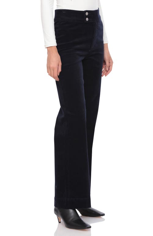 Shop Bagatelle High Waist Straight Leg Corduroy Pants In Navy