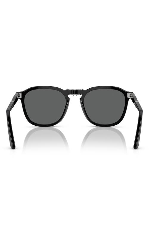 Persol 55mm Polarized Square Sunglasses In Black