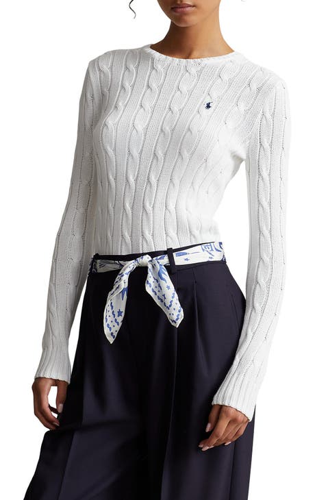 Women's White Polo Ralph Lauren Sweaters