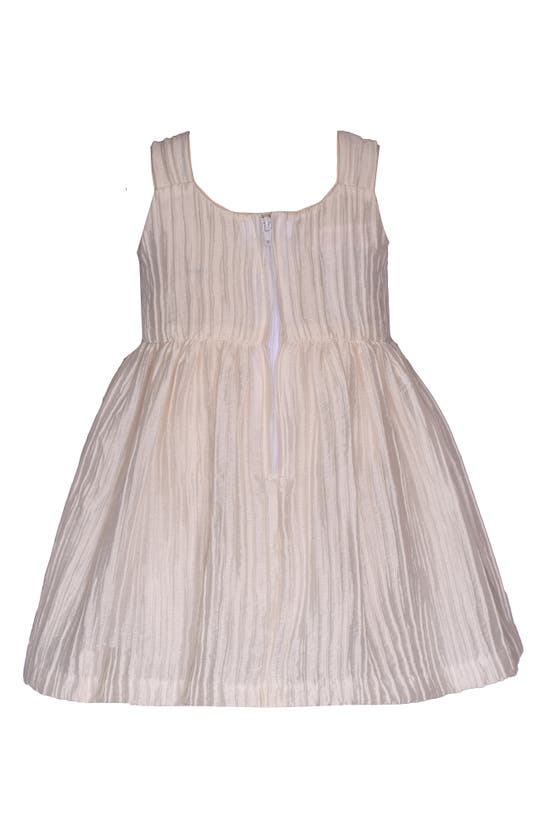 Shop Iris & Ivy Floral Bow Pleated Party Dress In Ivory