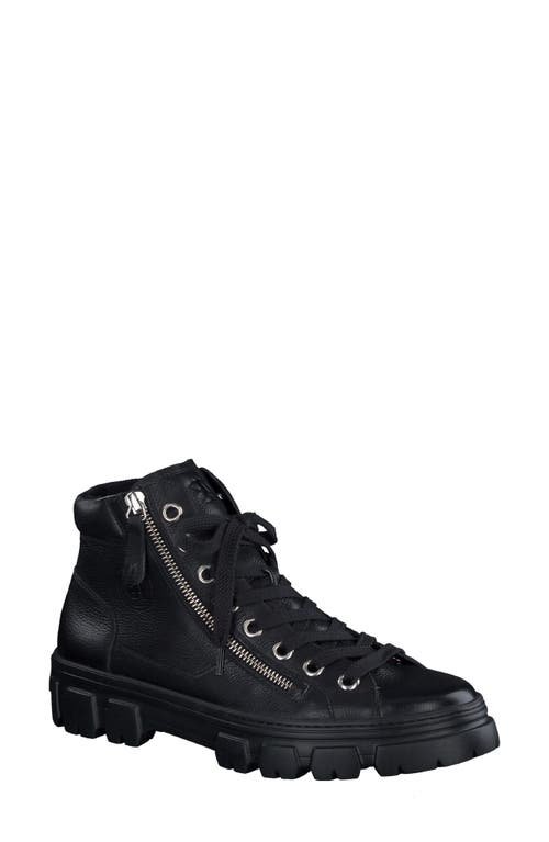 Paul Green Novie Lace-Up Bootie Black Sport Calf at Nordstrom,