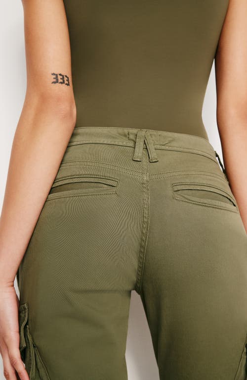 Shop Good American Skinny Twill Cargo Pants In Fatigue001