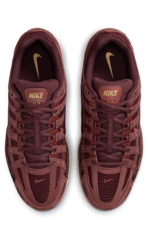 Shop Nike P-6000 Se Sneaker In Dark Pony/burgundy/gold