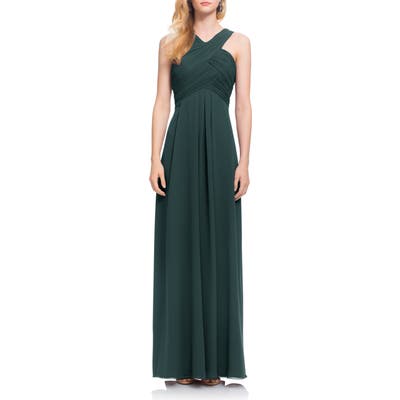 #levkoff Crisscross Bodice Chiffon Gown, 8 (similar to 16W) - Green