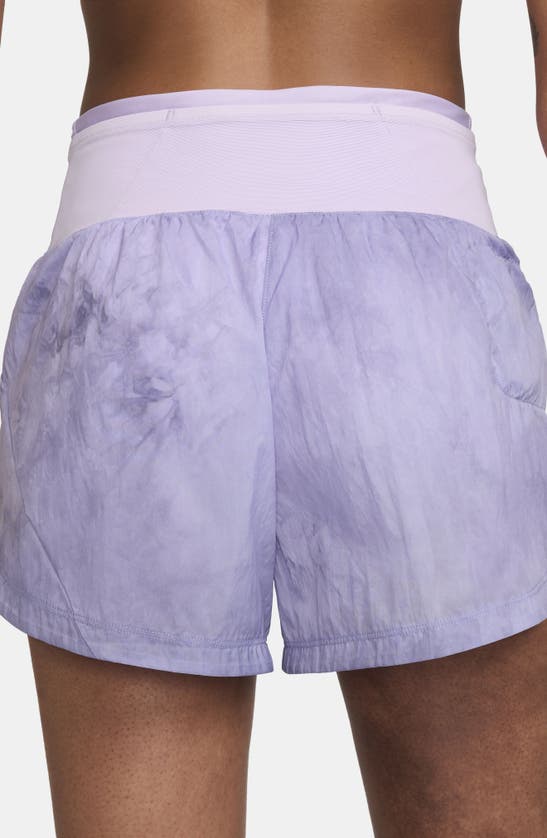 Shop Nike Nylon Trail Shorts In Lilac Bloom/court Purple