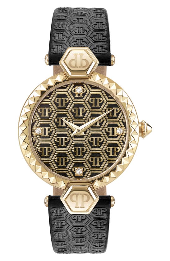 Philipp Plein Plein Couture Watch, 32mm In Yellow Gold