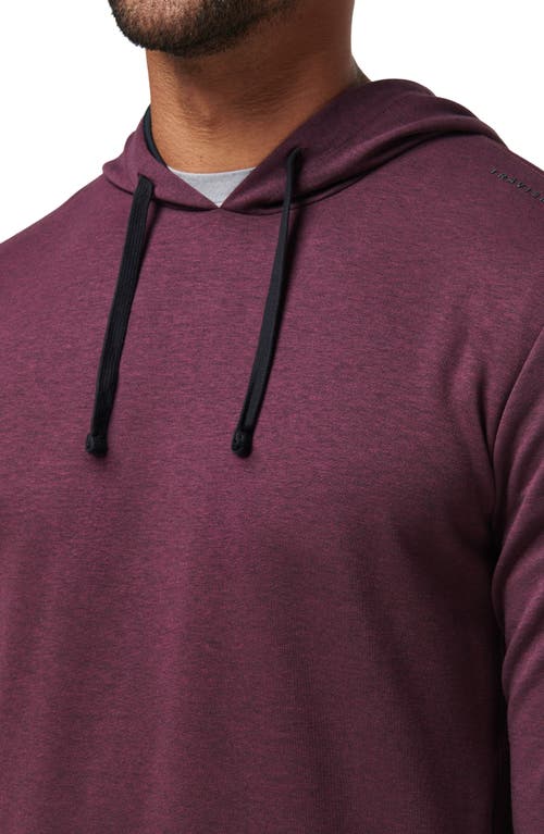 Travismathew Upgraded Tech Hoodie In Heather Mauve Wine