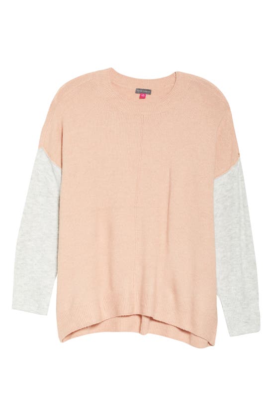 VINCE CAMUTO EXTENDED SHOULDER COLORBLOCK SWEATER