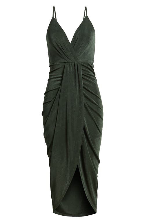 Shop Lulus Dreamy Date Surplice V-neck Midi Dress In Emerald