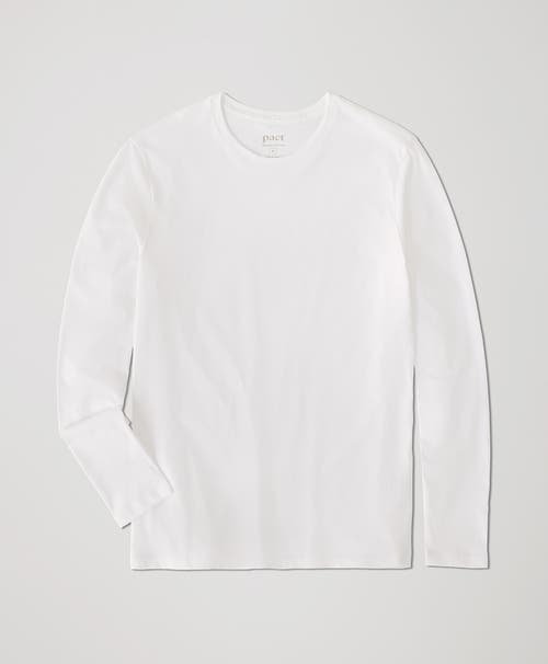 Pact Organic Softspun Long Sleeve Tee In White