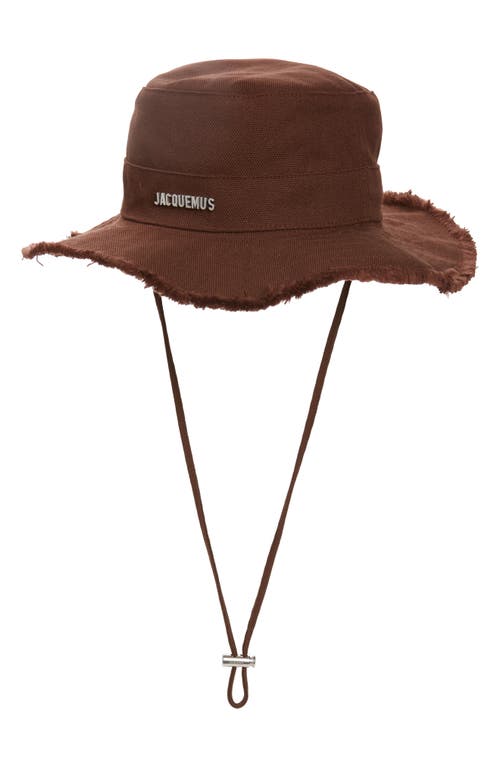 Shop Jacquemus Gender Inclusive Le Bob Artichaut Cotton Twill Bucket Hat In Brown 850