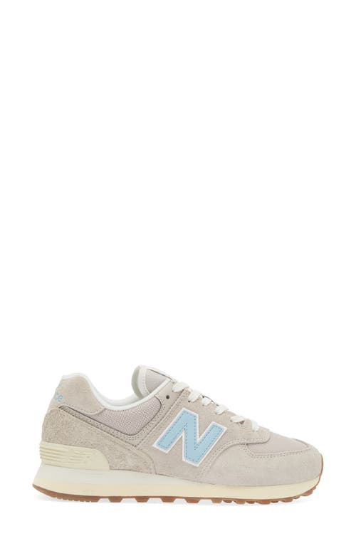 Shop New Balance 574 Sneaker In Moonrock/chrome Blue