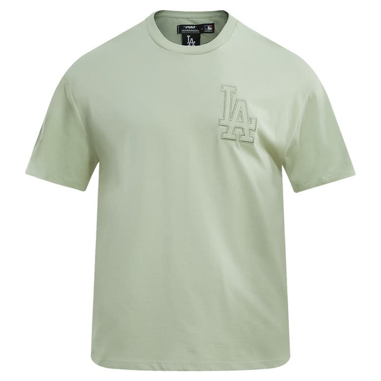 Shop Pro Standard Mint Los Angeles Dodgers Neutral Cj Dropped Shoulders T-shirt
