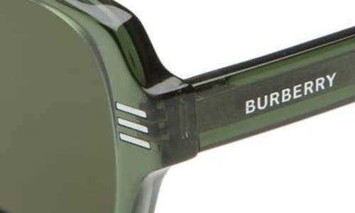 Shop Burberry 51mm Rectangular Sunglasses In Green/dark Green