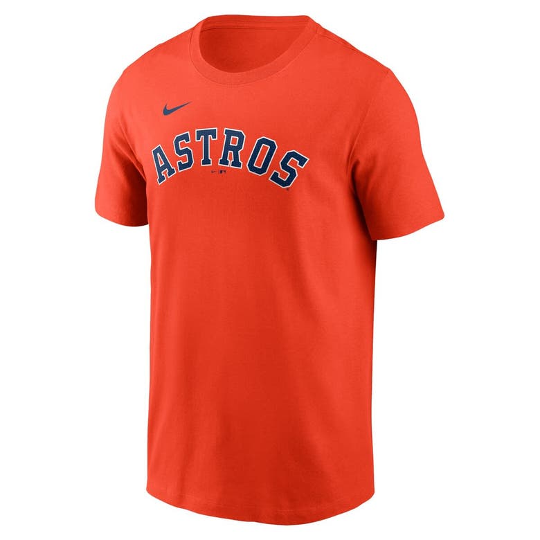 Shop Nike Alex Bregman Orange Houston Astros Fuse Name & Number T-shirt