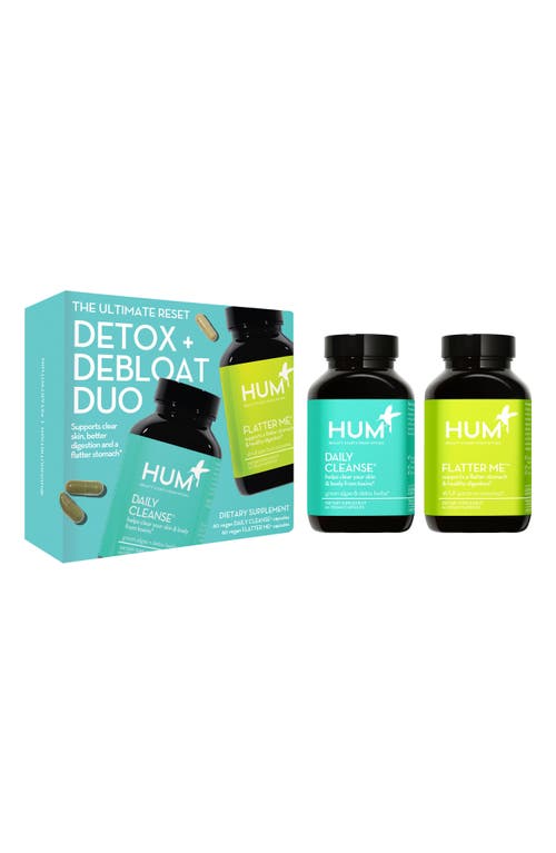 Hum Nutrition Detox & Debloat Supplement Duo Set USD $52 Value in Green