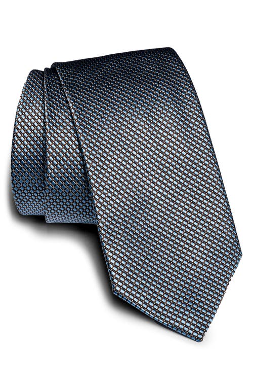 Sherbrooke Neat Silk & Cotton Tie in Sky Blue