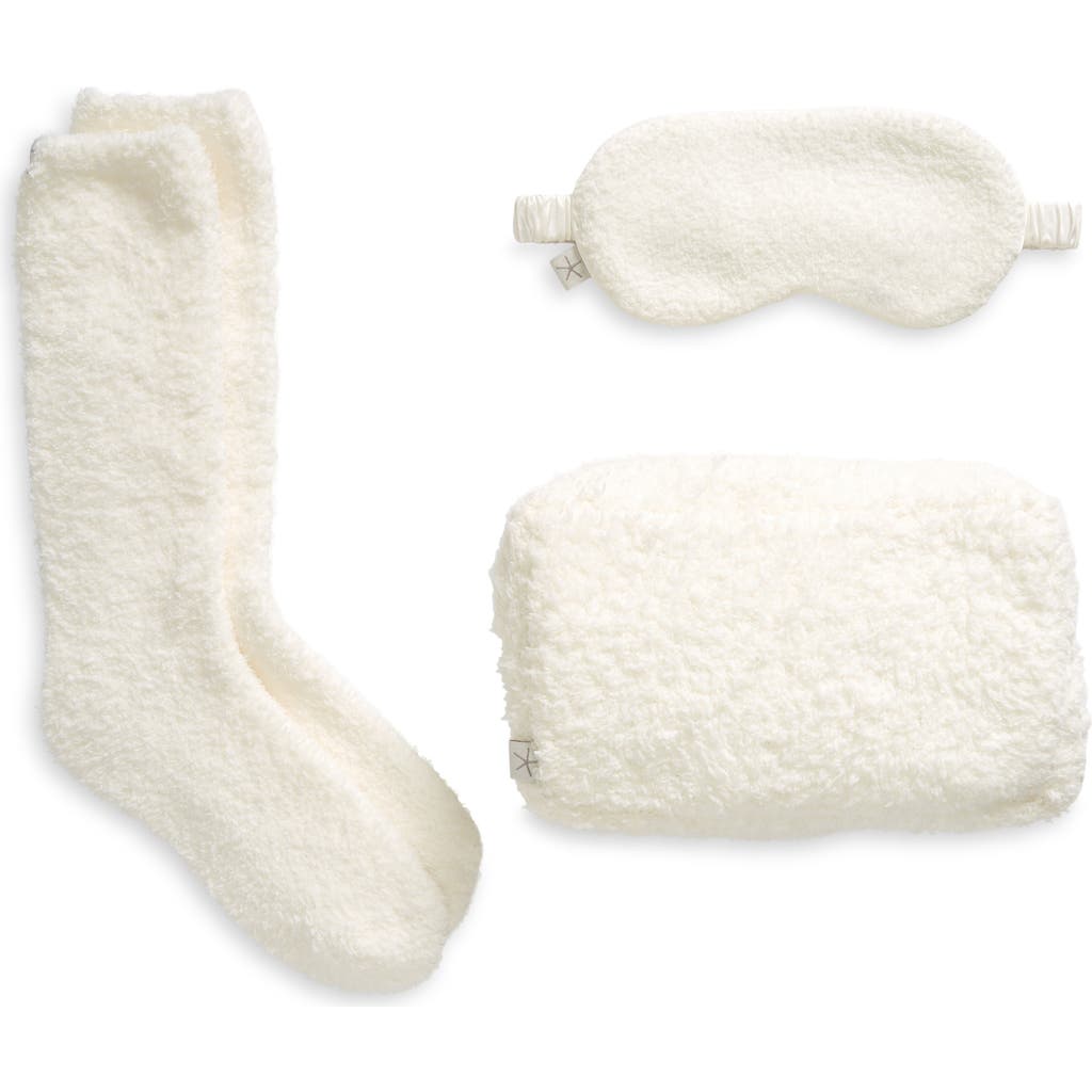 Shop Barefoot Dreams Cozychic® Eye Mask & Socks Set In Pearl