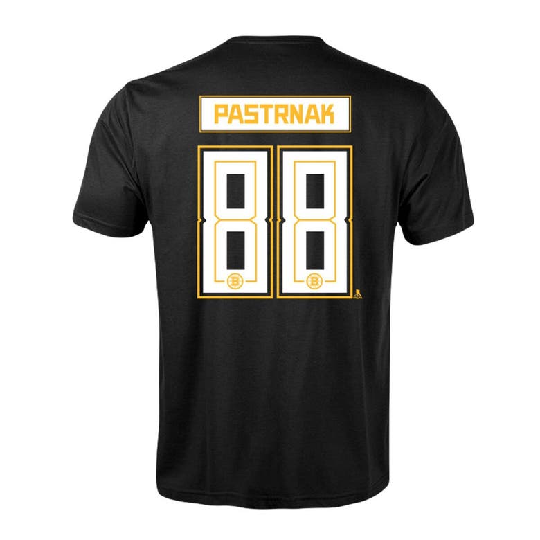 Shop Levelwear David Pastrnak Black Boston Bruins Richmond Player Name & Number T-shirt