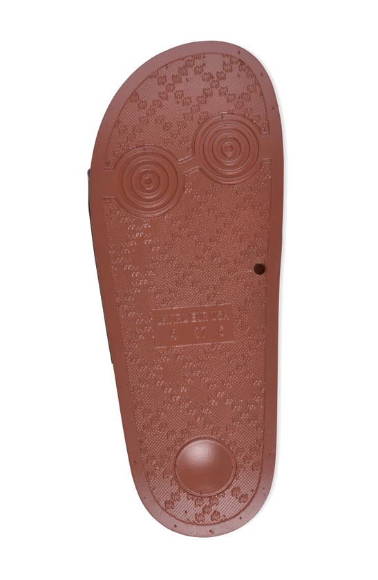 Gaahuu Perforated Slide Sandal In Brown