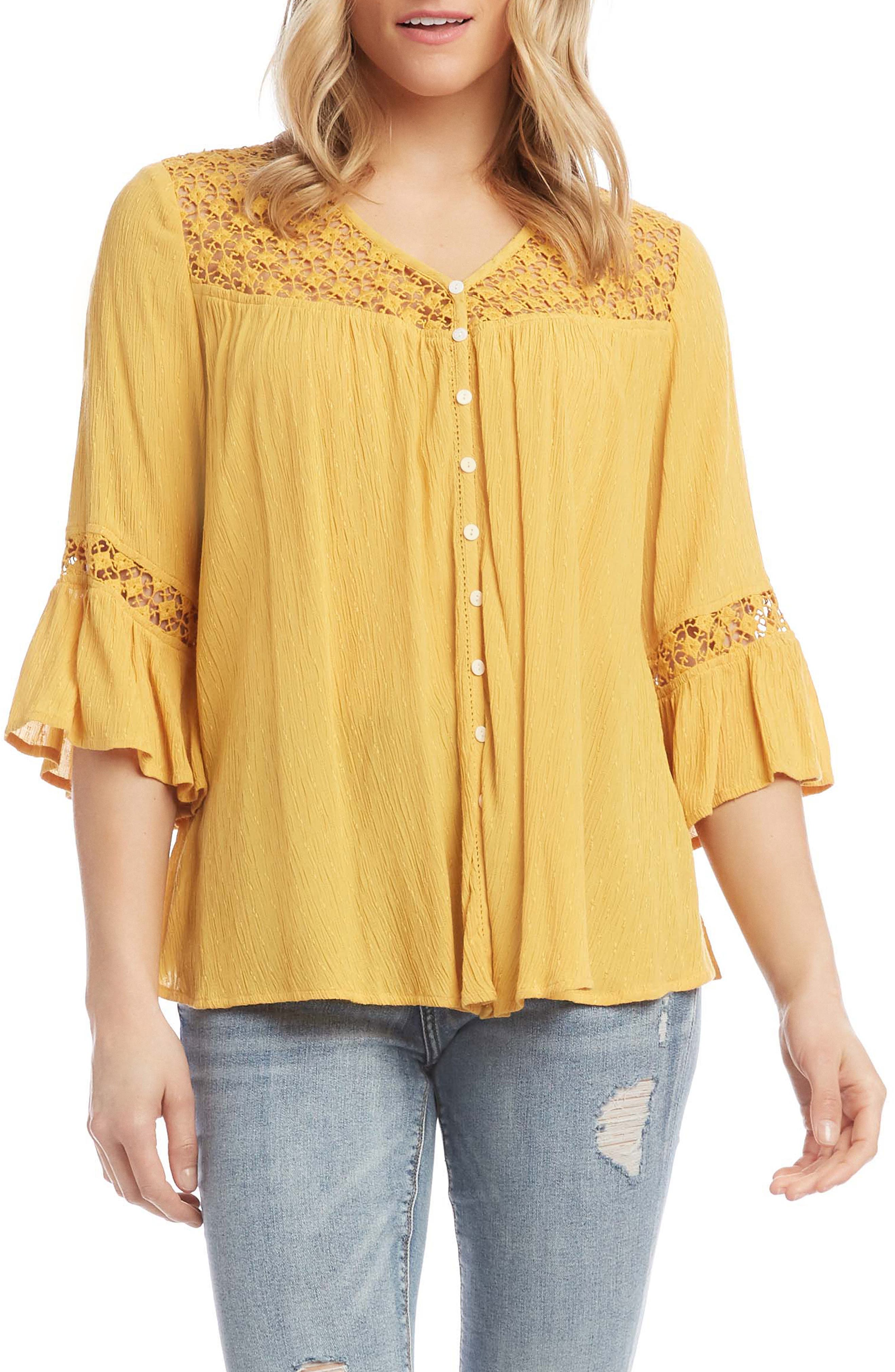 Cheap yellow tops Clearance