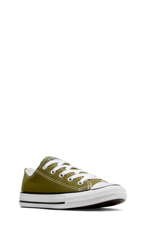 Converse Kids' Chuck Taylor® All Star® Oxford Trainer In Dark Moss/white/black