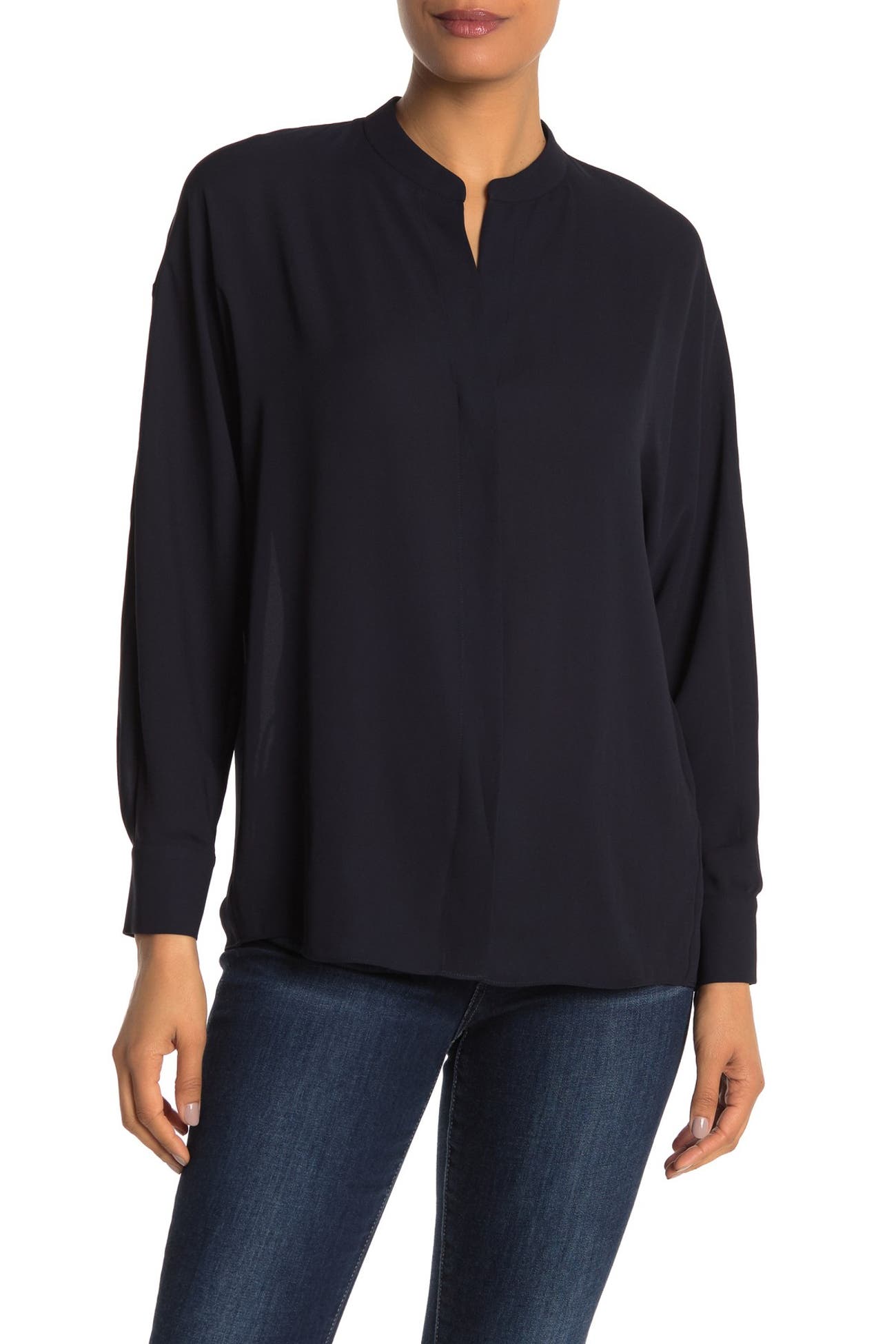Vince Slit Back Popover Blouse Nordstrom Rack