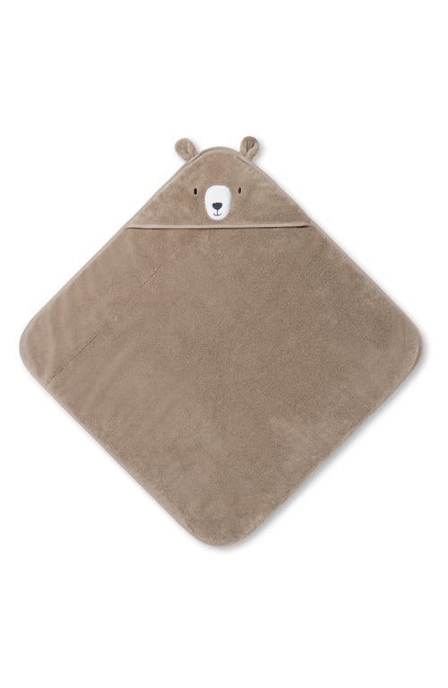 Mori Animal Hooded Towel In Taupe