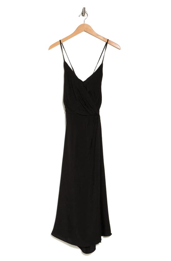 Frnch Valia V-neck Midi Dress In Black In Noir