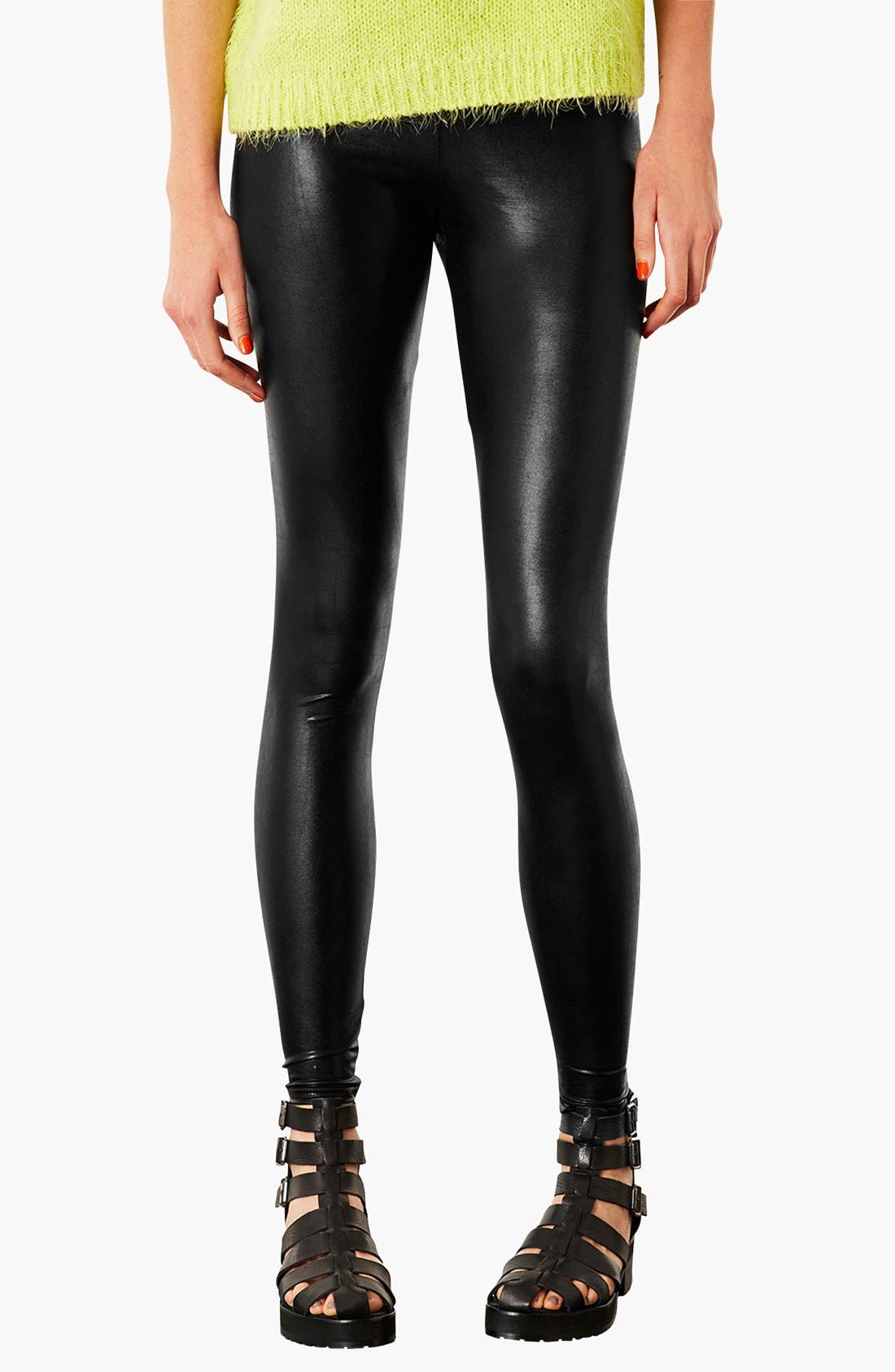 topshop leggings leather