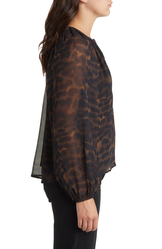 RAILS RAILS INDI ANIMAL SPOT BLOUSON SLEEVE BLOUSE 