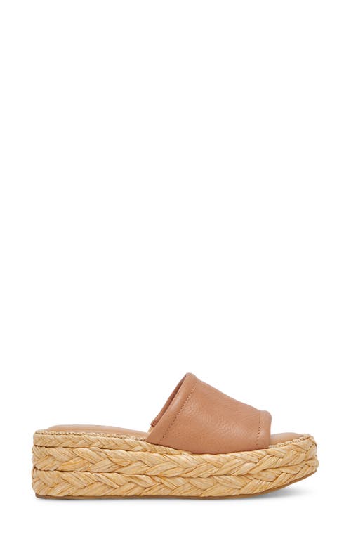 Dolce Vita Chavi Platform Slide Sandal In Honey Leather