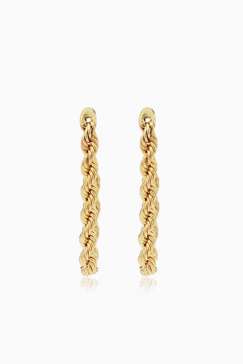 Oradina Women's 14k Yellow Gold Roman Rope Drop Earrings In Yellow Gold