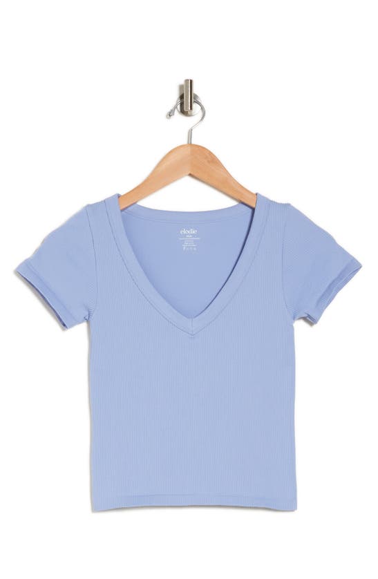 Shop Elodie Seamless V-neck Top In Blue