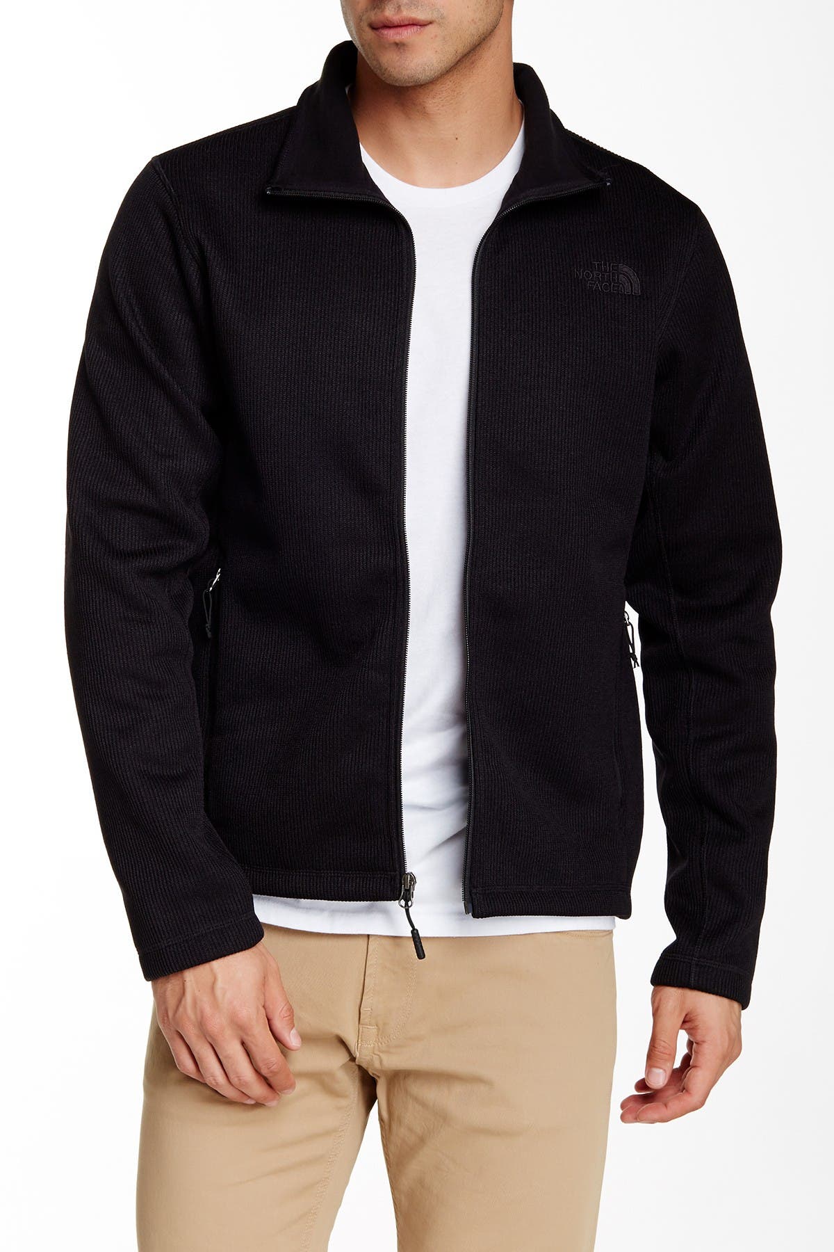 north face full zip sweater