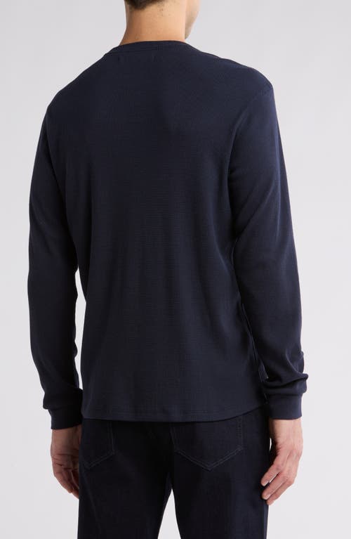Joe's Crewneck Waffle Knit Long Sleeve T-shirt In Navy