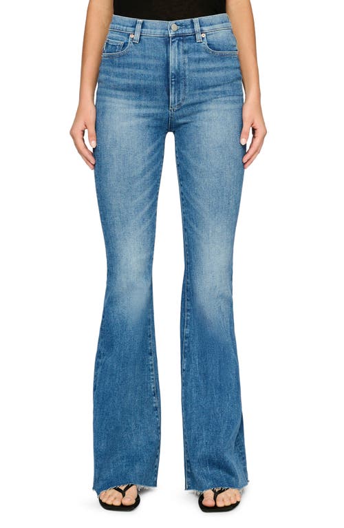 DL1961 Rachel High Waist Raw Hem Flare Leg Jeans in Driggs (Performance)