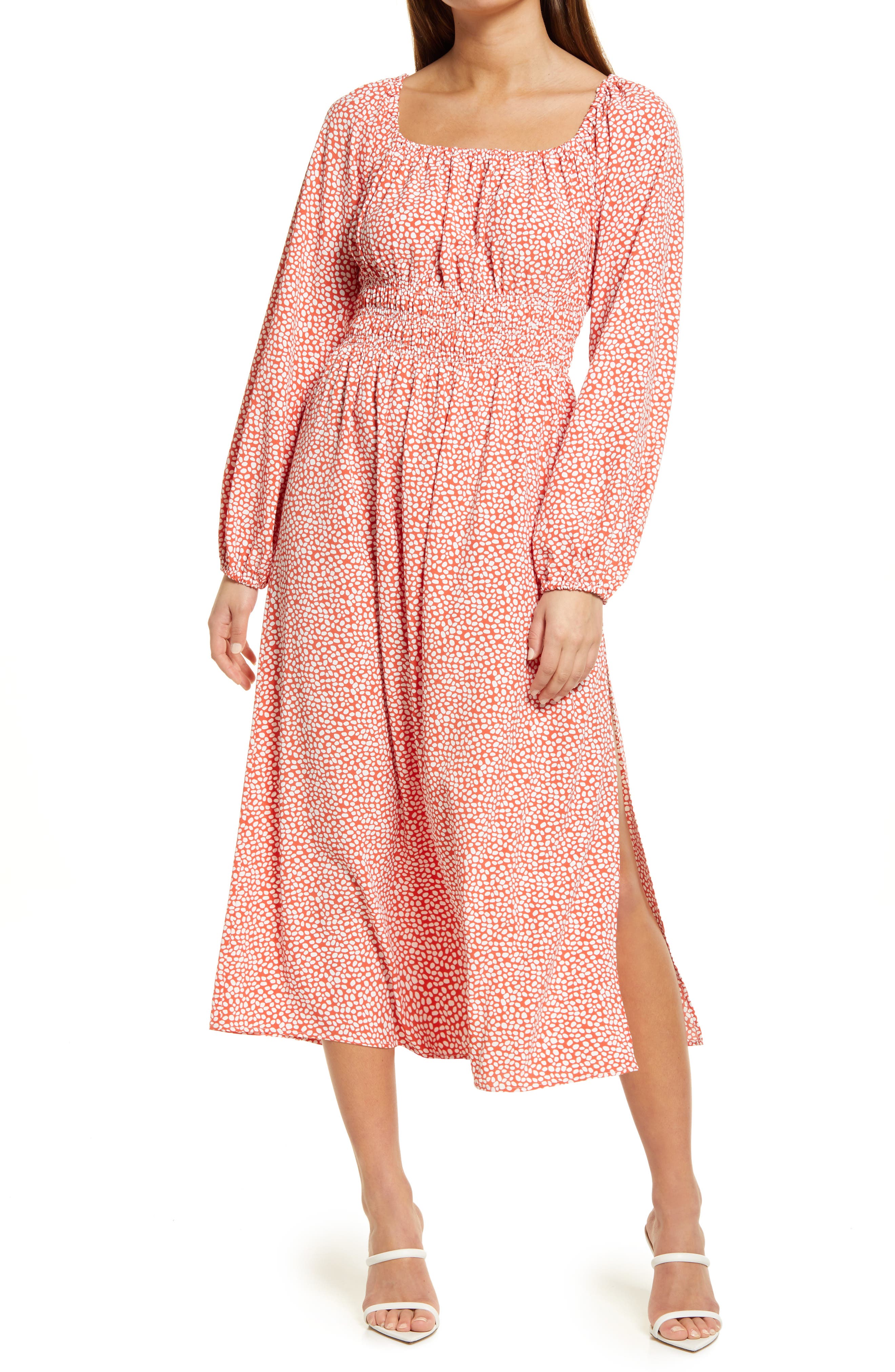 Charles Henry Dot Print Long Sleeve 