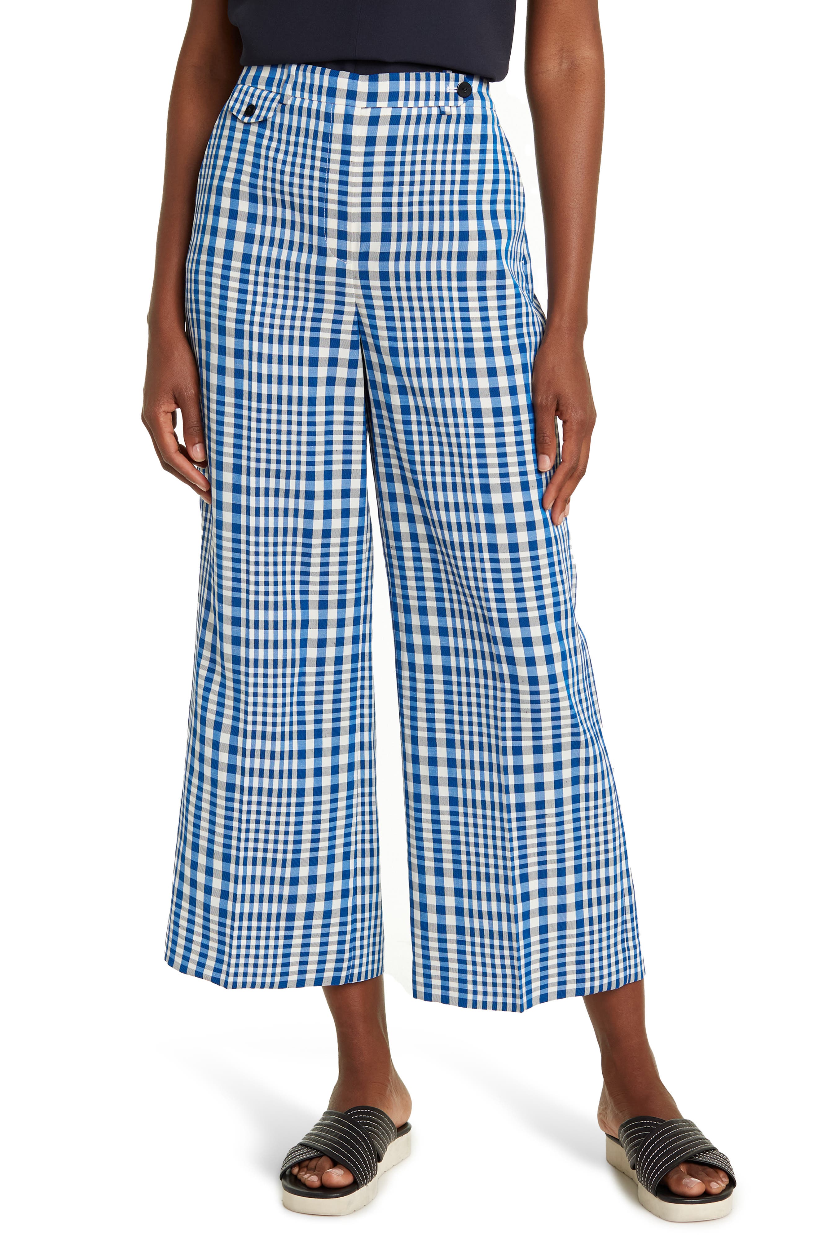 Theory Nadeema Dillon Plaid High Waist 
