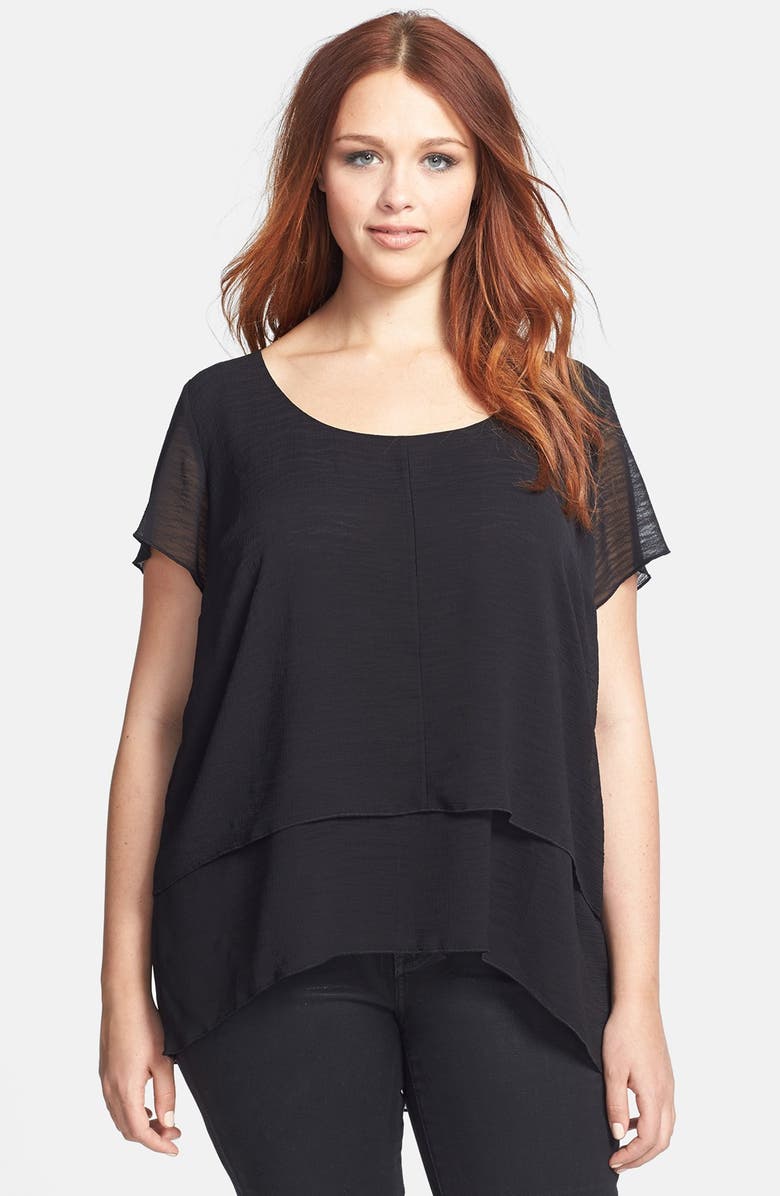 Jessica Simpson 'All Tomorrow's Parties' Tiered Blouse (Plus Size ...