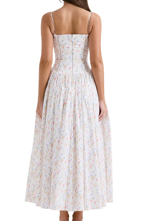 House Of Cb Ysabella Floral Maxi Sundress In White Floral Print