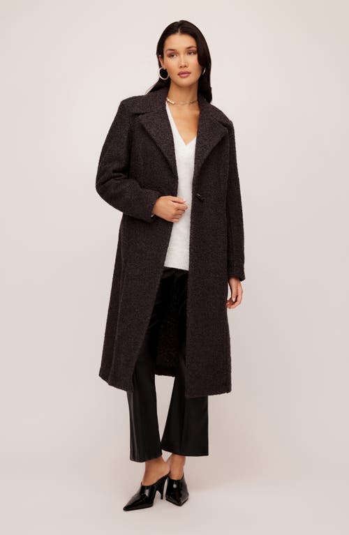 Fifteen Twenty Long Teddy Coat In Charcoal In Charcoal