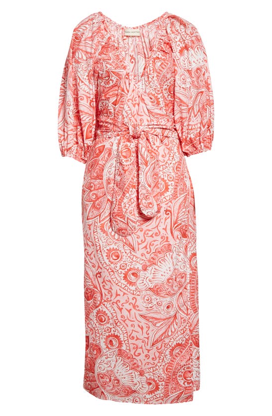 Mara Hoffman Fila Print Organic Cotton Dress In Red Multi