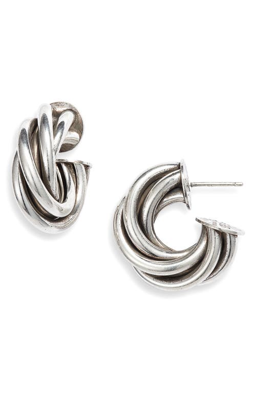 Gas Bijoux Bo Atik Mini Twist Hoop Earrings in Silver at Nordstrom